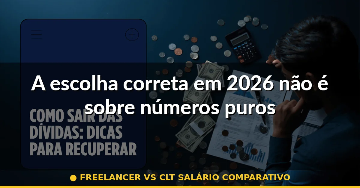 A escolha correta em 2026 não é sobre números puros — freelancer vs clt salário comparativo