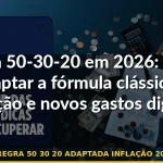 regra 50 30 20 adaptada inflação 2026 — Guia completo 2026