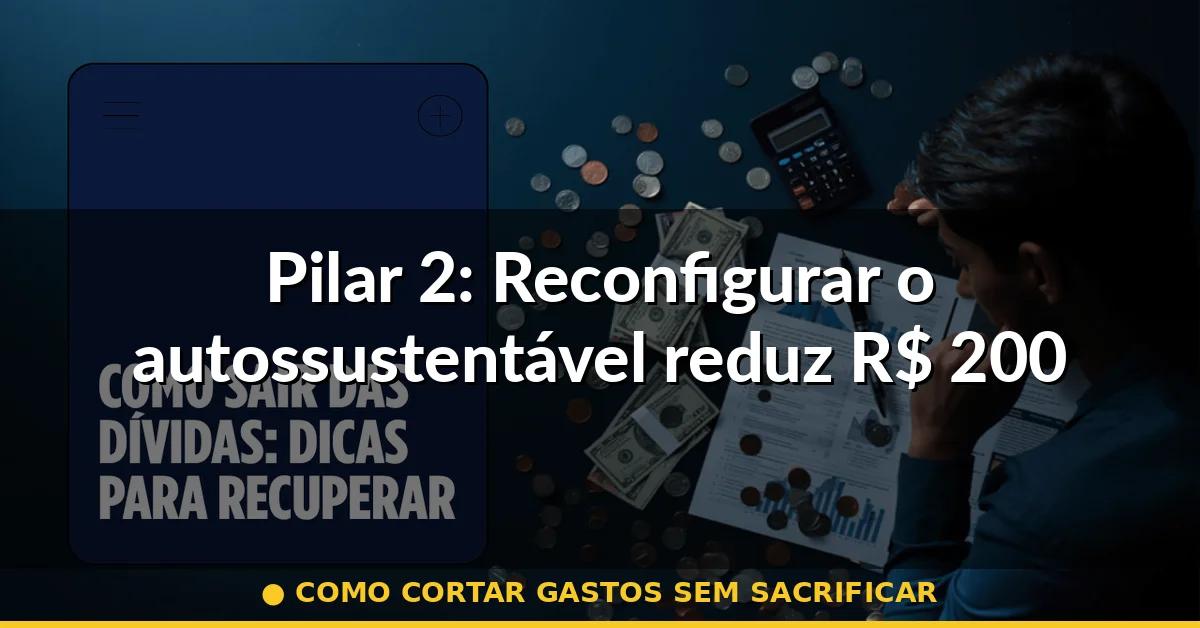Pilar 2: Reconfigurar o autossustentável reduz R$ 200 — como cortar gastos sem sacrificar