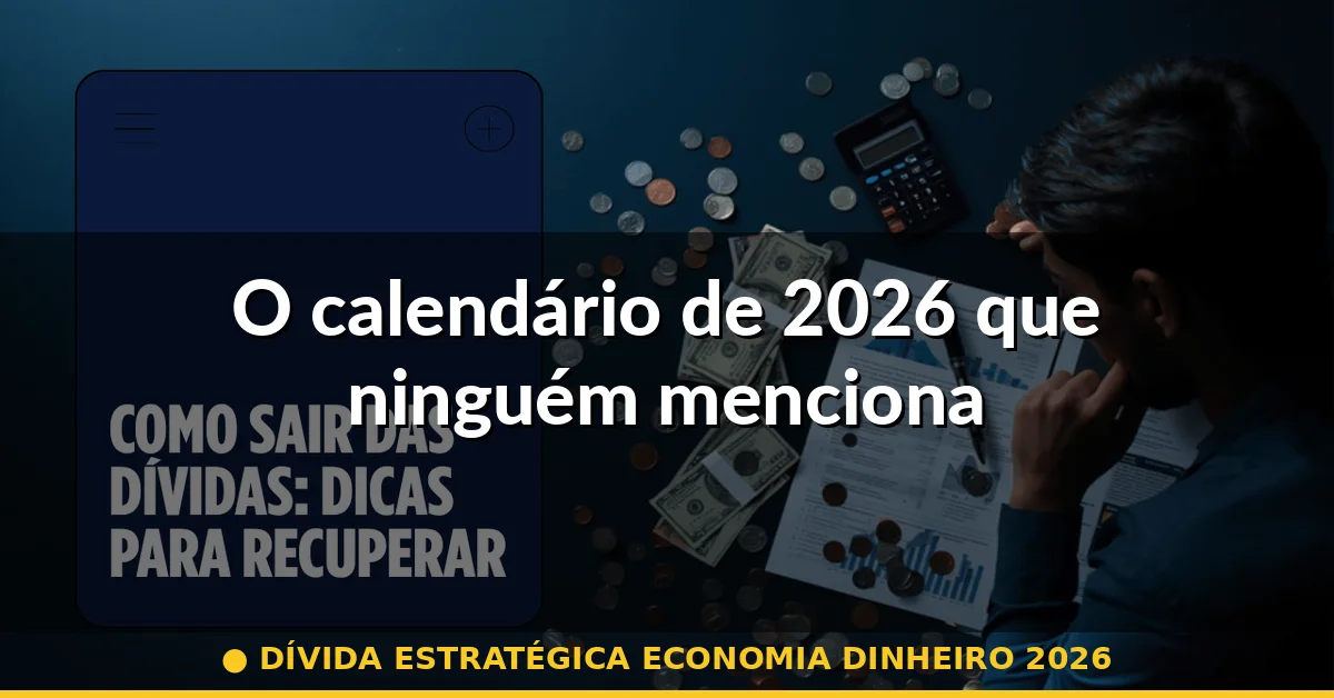 O calendário de 2026 que ninguém menciona — dívida estratégica economia dinheiro 2026