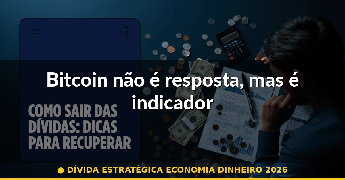 Bitcoin não é resposta, mas é indicador — dívida estratégica economia dinheiro 2026