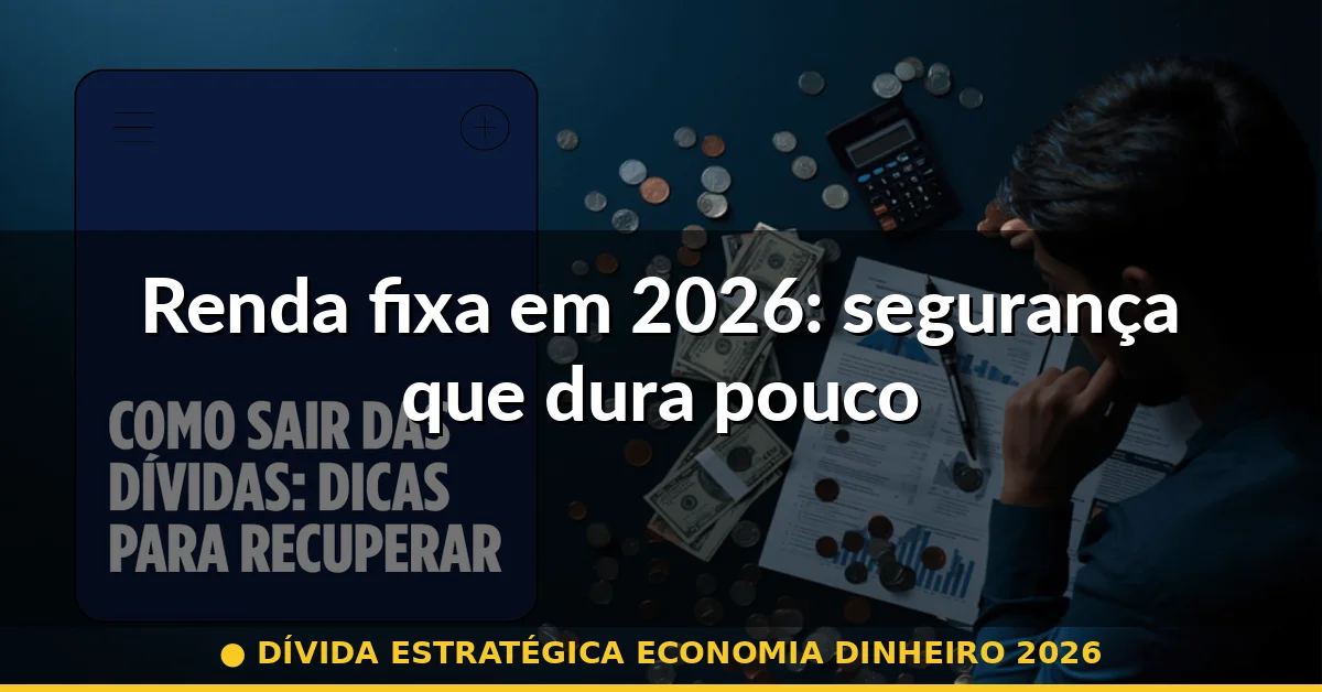 Renda fixa em 2026: segurança que dura pouco — dívida estratégica economia dinheiro 2026