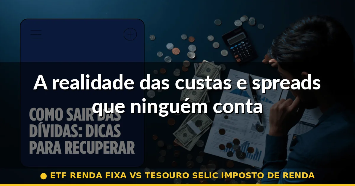 A realidade das custas e spreads que ninguém conta — etf renda fixa vs tesouro selic imposto de renda
