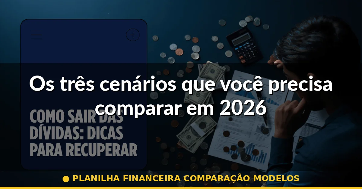 Os três cenários que você precisa comparar em 2026 — planilha financeira comparação modelos