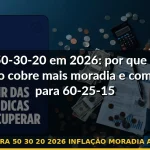 regra 50 30 20 2026 inflação moradia ajuste — Guia completo 2026