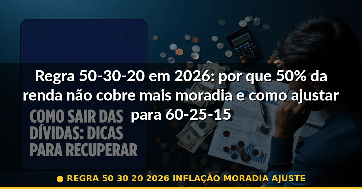 regra 50 30 20 2026 inflação moradia ajuste — Guia completo 2026