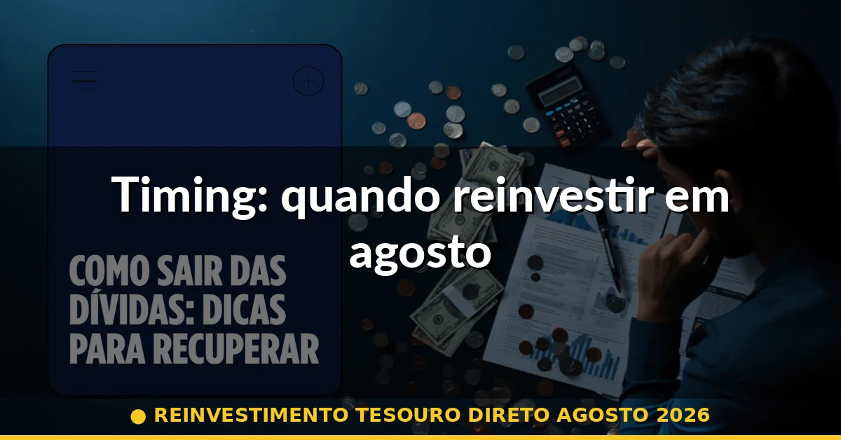 Timing: quando reinvestir em agosto — reinvestimento tesouro direto agosto 2026