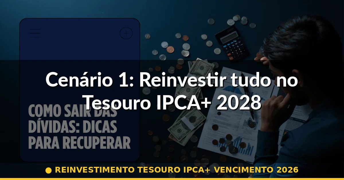 Cenário 1: Reinvestir tudo no Tesouro IPCA+ 2028 — reinvestimento tesouro ipca+ vencimento 2026
