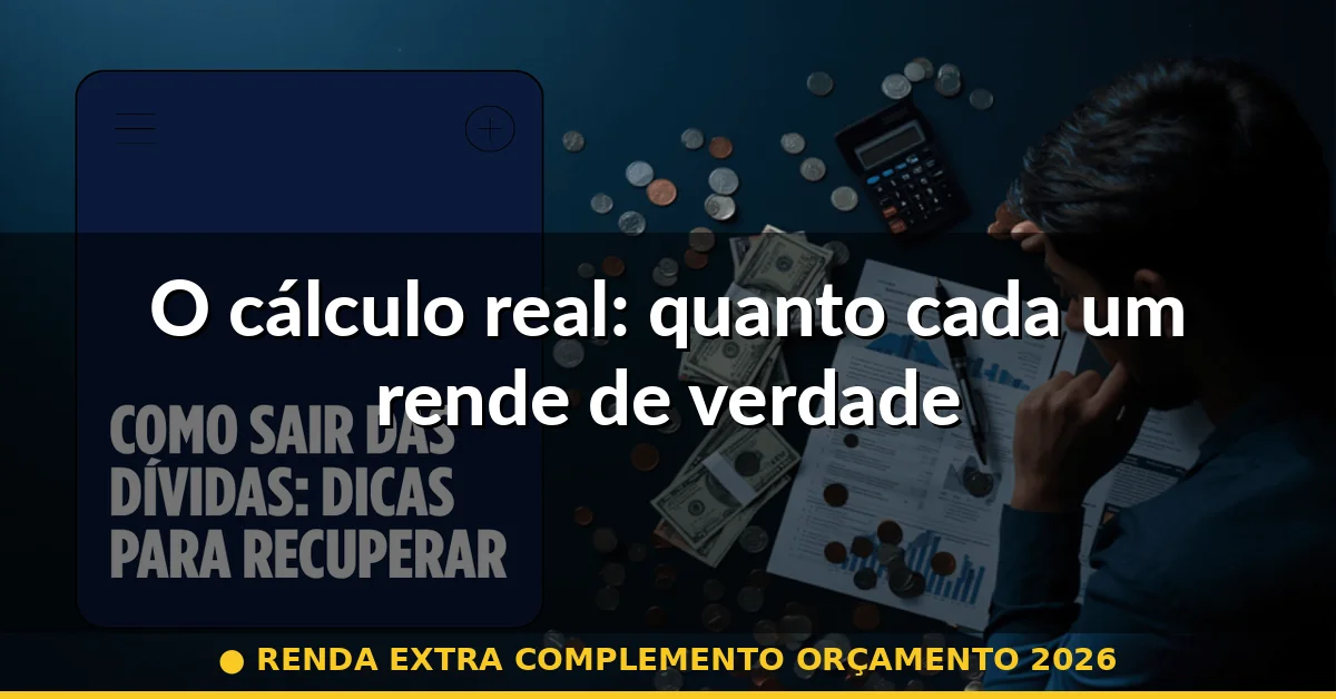 O cálculo real: quanto cada um rende de verdade — renda extra complemento orçamento 2026