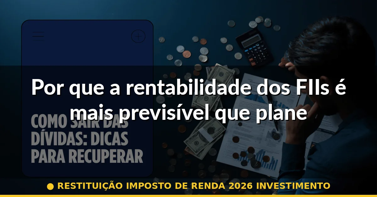 Por que a rentabilidade dos FIIs é mais previsível que planejamento tributário — restituição imposto de renda 2026 investimento