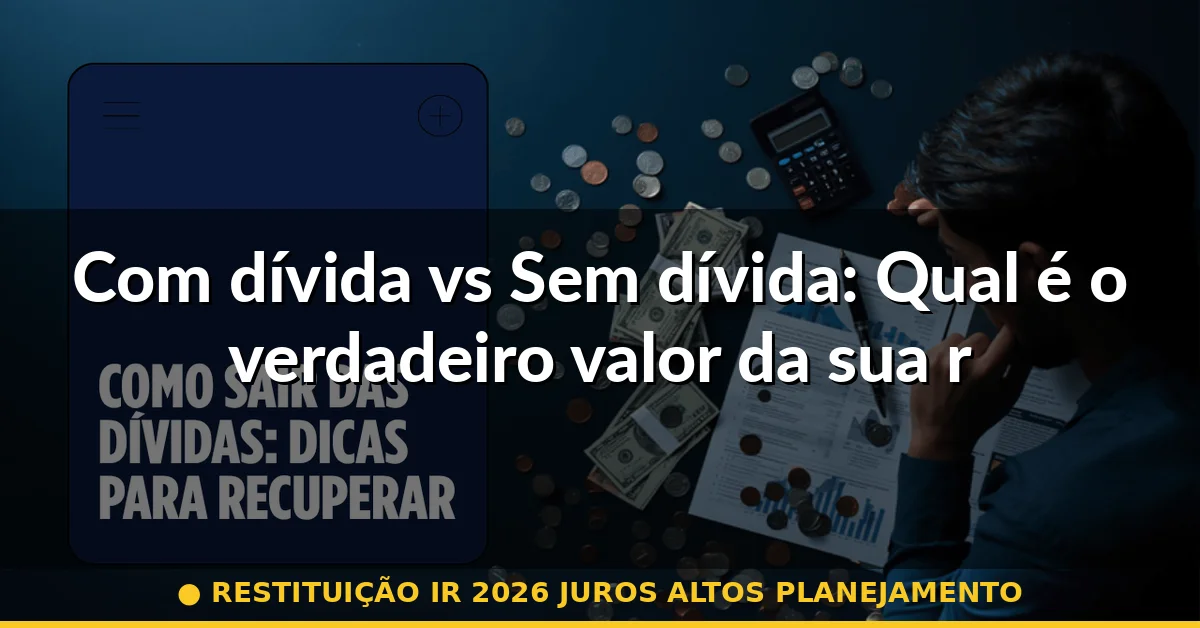 Com dívida vs Sem dívida: Qual é o verdadeiro valor da sua restituição — restituição ir 2026 juros altos planejamento