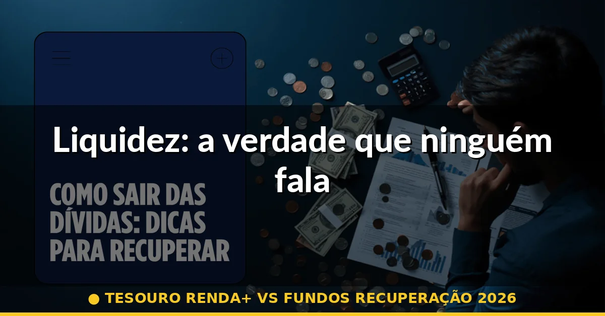 Liquidez: a verdade que ninguém fala — tesouro renda+ vs fundos recuperação 2026