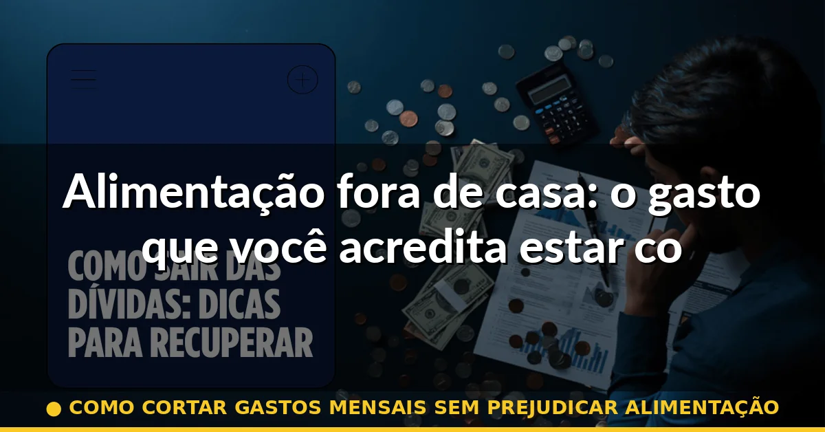 Alimentação fora de casa: o gasto que você acredita estar controlando — como cortar gastos mensais sem prejudicar alimentação