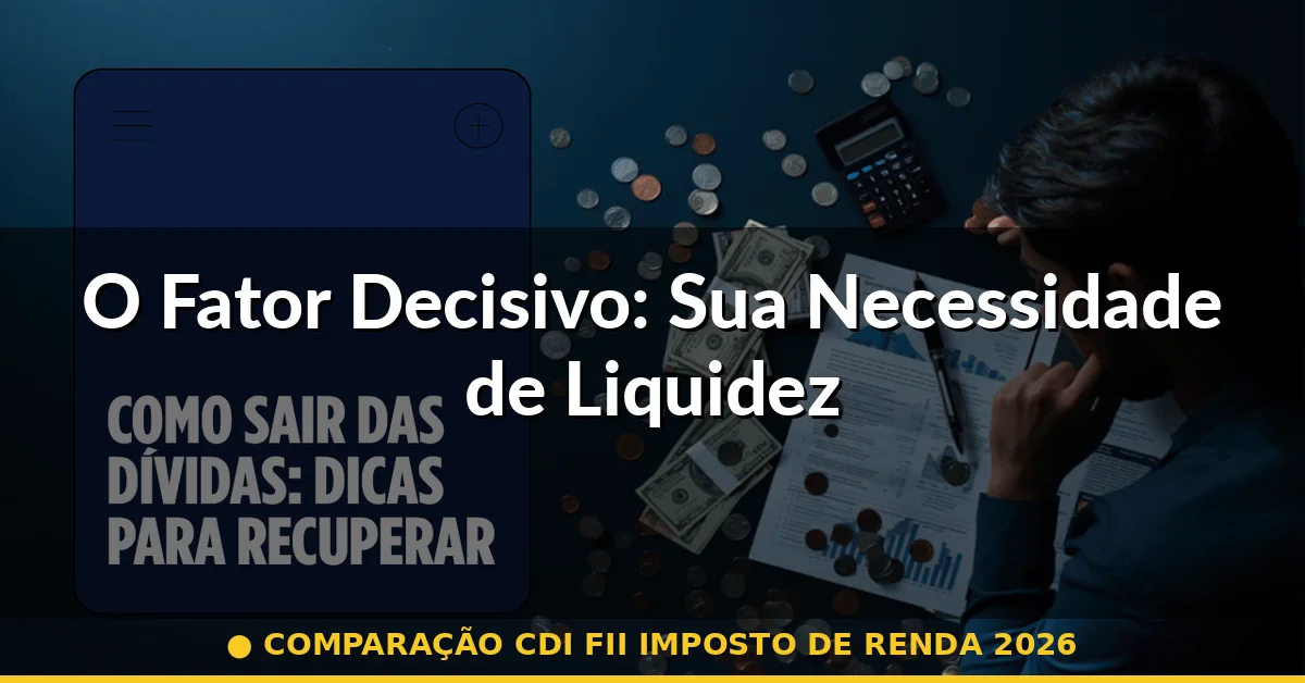 O Fator Decisivo: Sua Necessidade de Liquidez — comparação cdi fii imposto de renda 2026