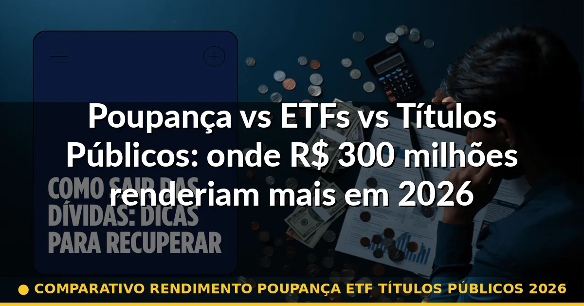 comparativo rendimento poupança etf títulos públicos 2026 — Guia completo 2026