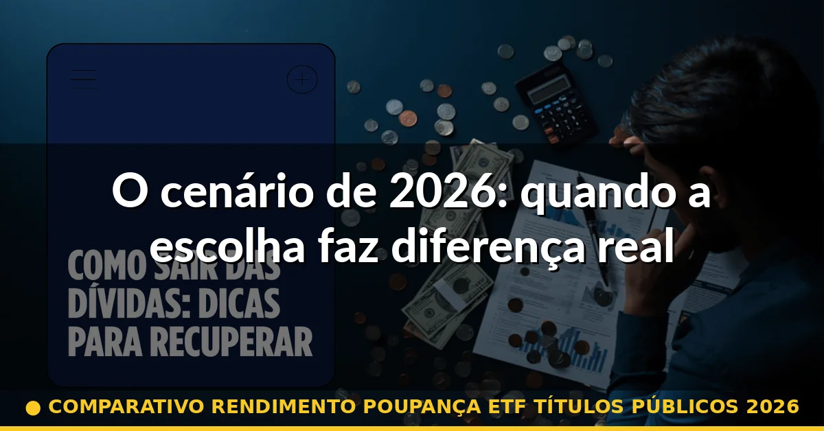 O cenário de 2026: quando a escolha faz diferença real — comparativo rendimento poupança etf títulos públicos 2026