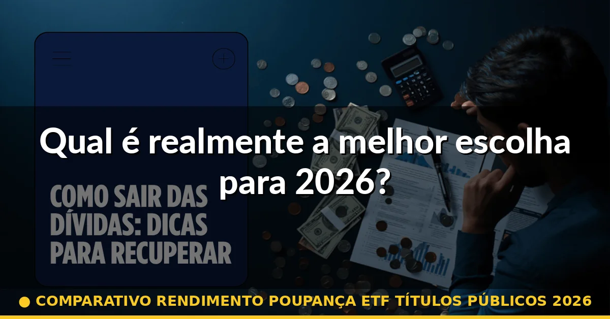 Qual é realmente a melhor escolha para 2026? — comparativo rendimento poupança etf títulos públicos 2026