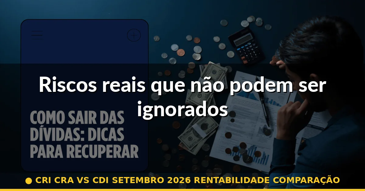 Riscos reais que não podem ser ignorados — cri cra vs cdi setembro 2026 rentabilidade comparação