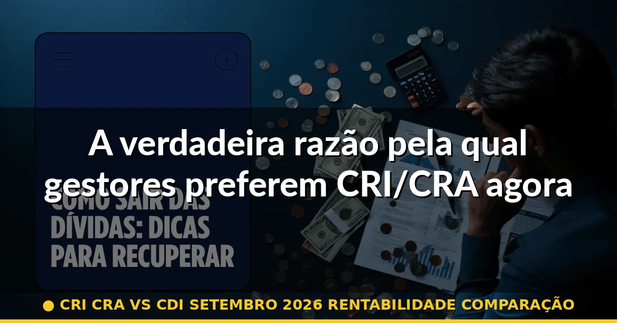 A verdadeira razão pela qual gestores preferem CRI/CRA agora — cri cra vs cdi setembro 2026 rentabilidade comparação