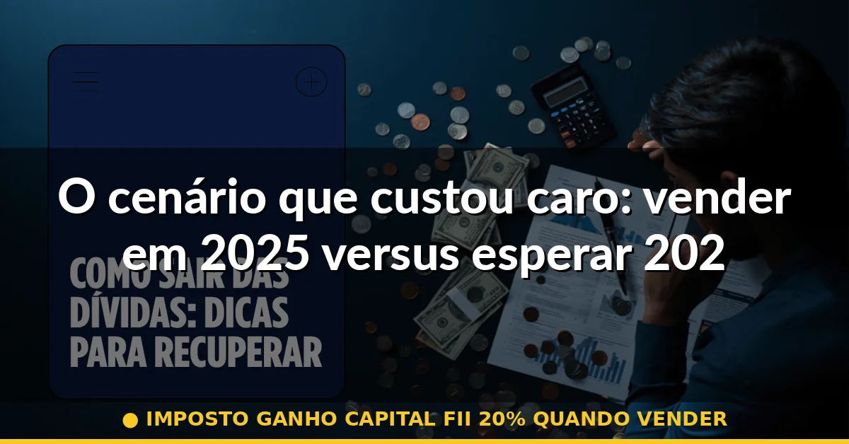 O cenário que custou caro: vender em 2025 versus esperar 2027 — imposto ganho capital fii 20% quando vender