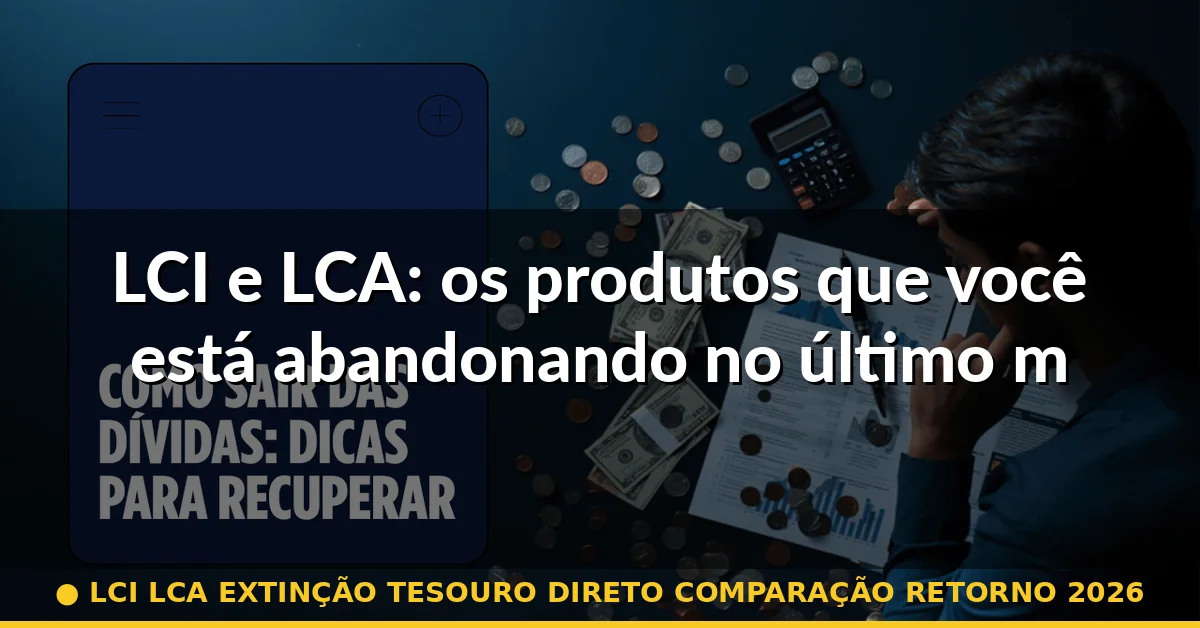 LCI e LCA: os produtos que você está abandonando no último minuto — lci lca extinção tesouro direto comparação retorno 2026