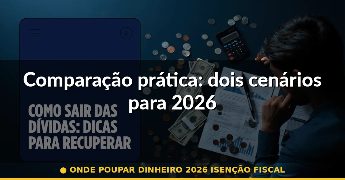 Comparação prática: dois cenários para 2026 — onde poupar dinheiro 2026 isenção fiscal