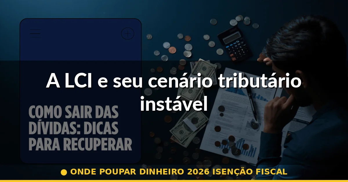 A LCI e seu cenário tributário instável — onde poupar dinheiro 2026 isenção fiscal