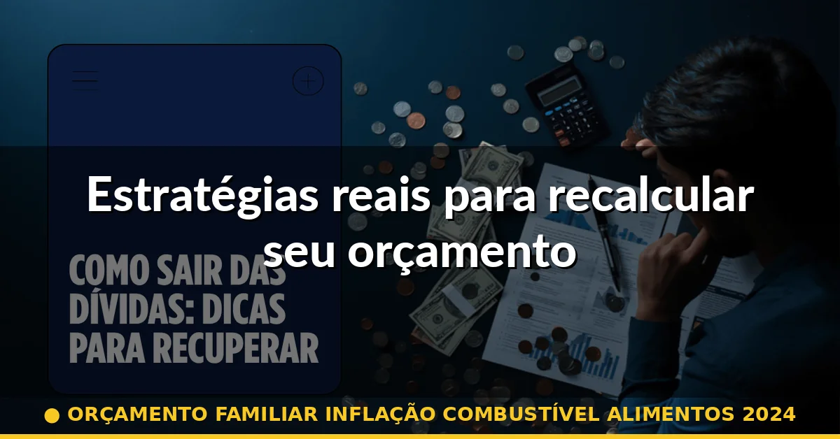 Estratégias reais para recalcular seu orçamento — orçamento familiar inflação combustível alimentos 2024