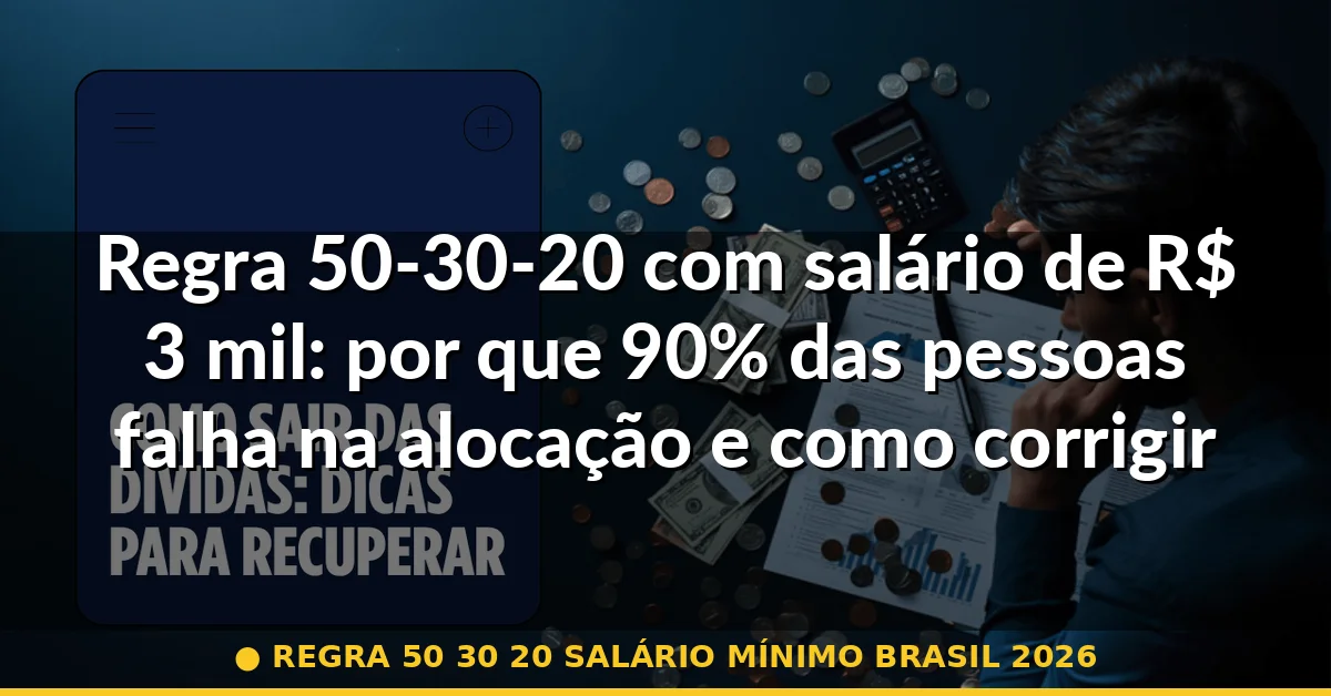regra 50 30 20 salário mínimo brasil 2026 — Guia completo 2026
