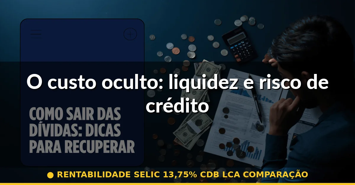 O custo oculto: liquidez e risco de crédito — rentabilidade selic 13,75% cdb lca comparação