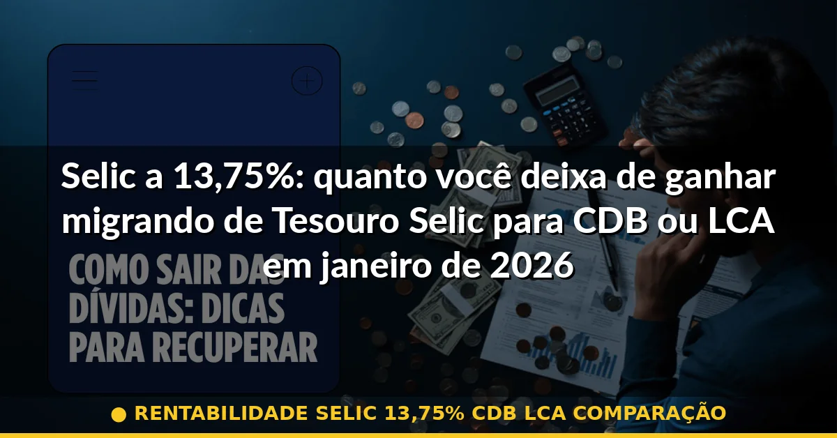 rentabilidade selic 13,75% cdb lca comparação — Guia completo 2026