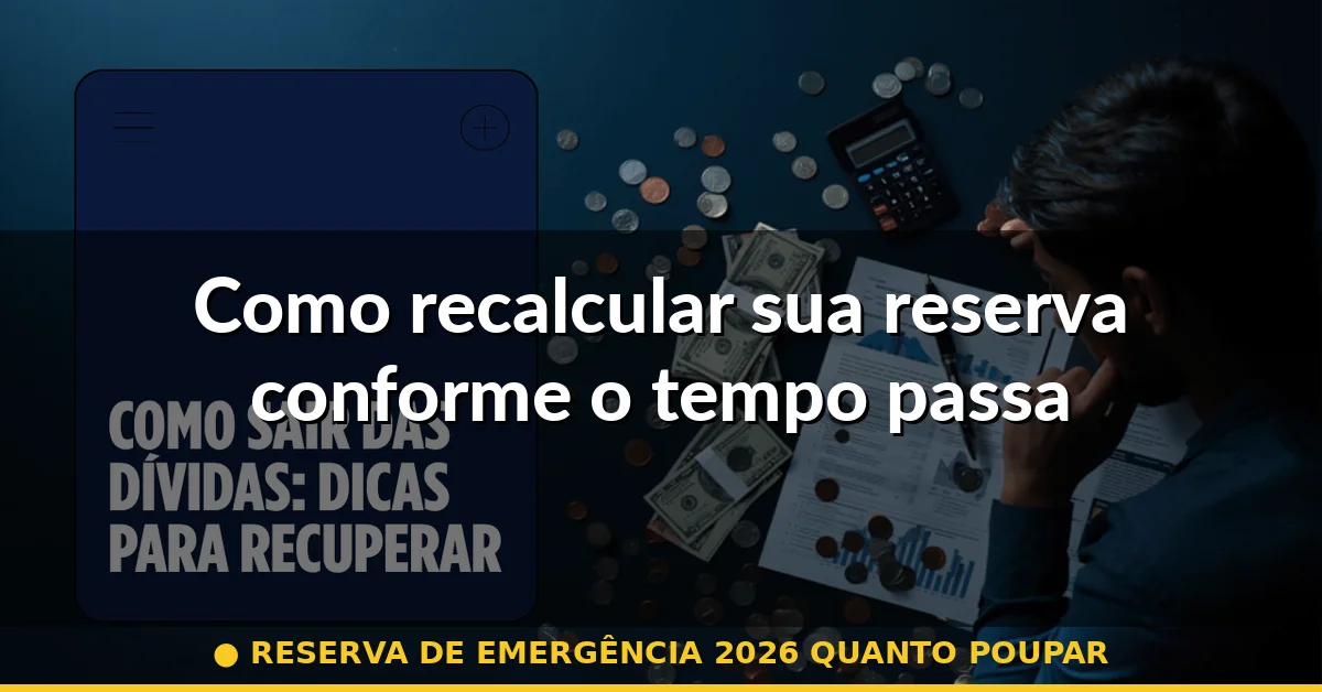 Como recalcular sua reserva conforme o tempo passa — reserva de emergência 2026 quanto poupar