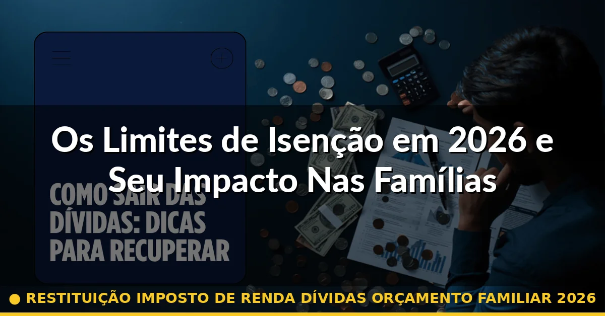 Os Limites de Isenção em 2026 e Seu Impacto Nas Famílias — restituição imposto de renda dívidas orçamento familiar 2026