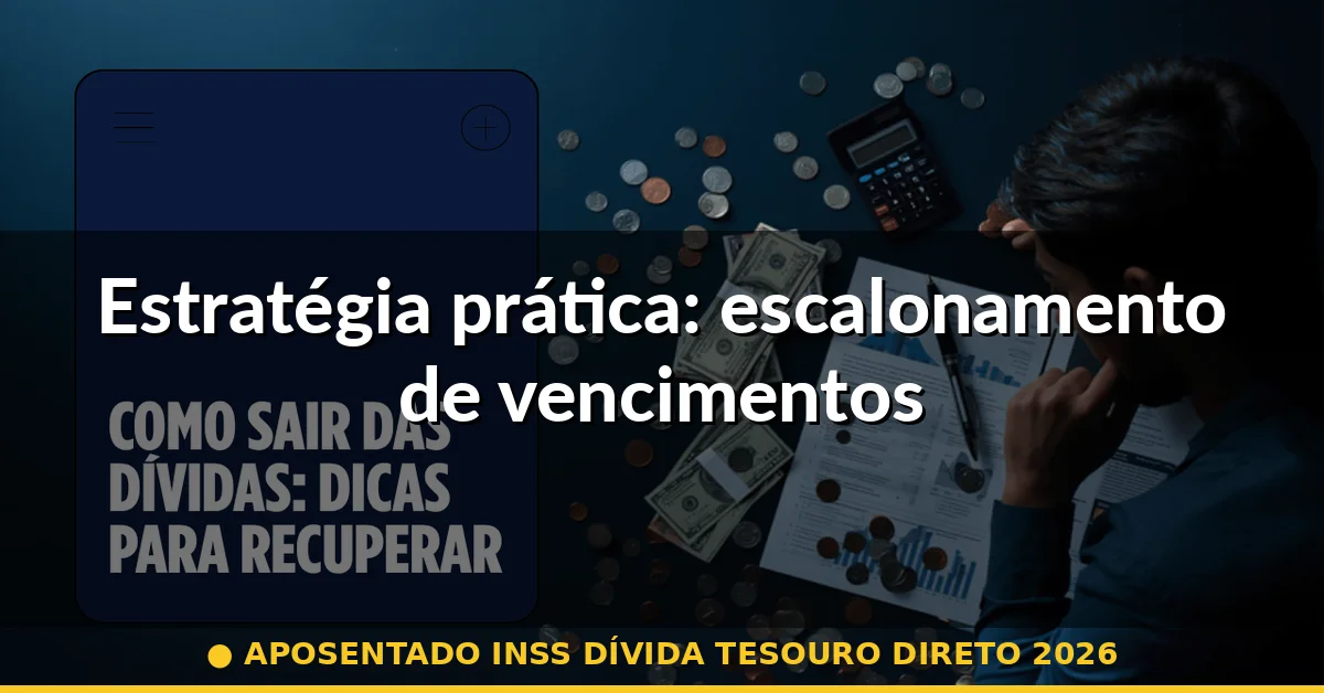 Estratégia prática: escalonamento de vencimentos — aposentado inss dívida tesouro direto 2026