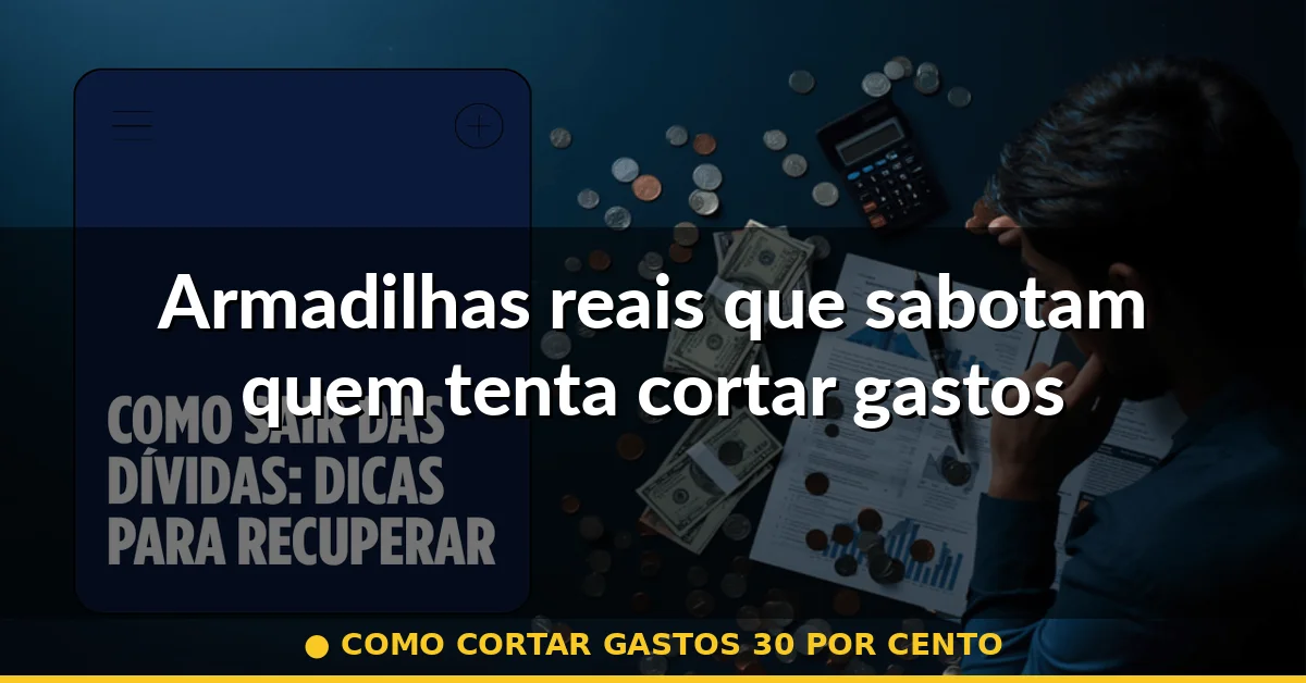 Armadilhas reais que sabotam quem tenta cortar gastos — como cortar gastos 30 por cento