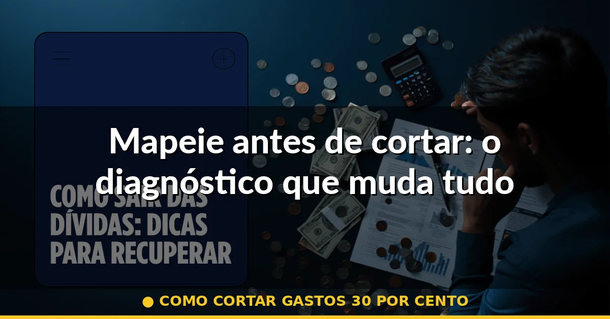 Mapeie antes de cortar: o diagnóstico que muda tudo — como cortar gastos 30 por cento