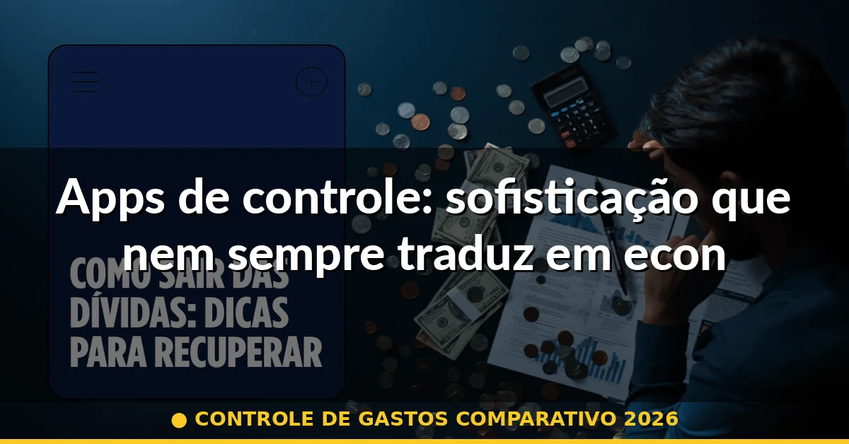 Apps de controle: sofisticação que nem sempre traduz em economia — controle de gastos comparativo 2026
