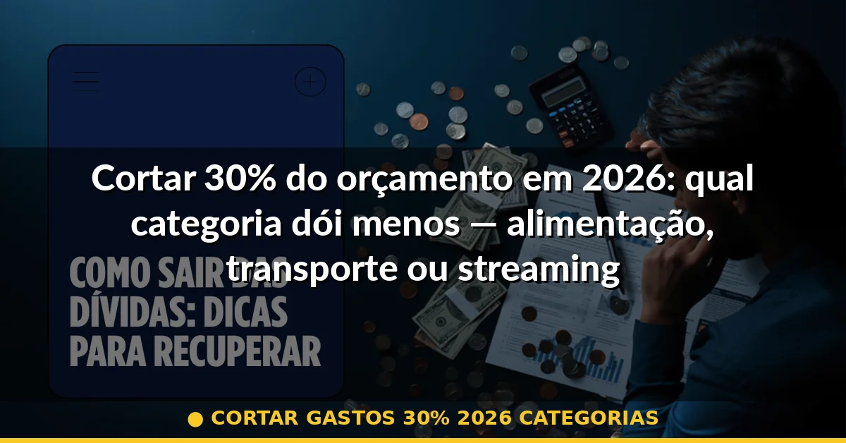 cortar gastos 30% 2026 categorias — Guia completo 2026