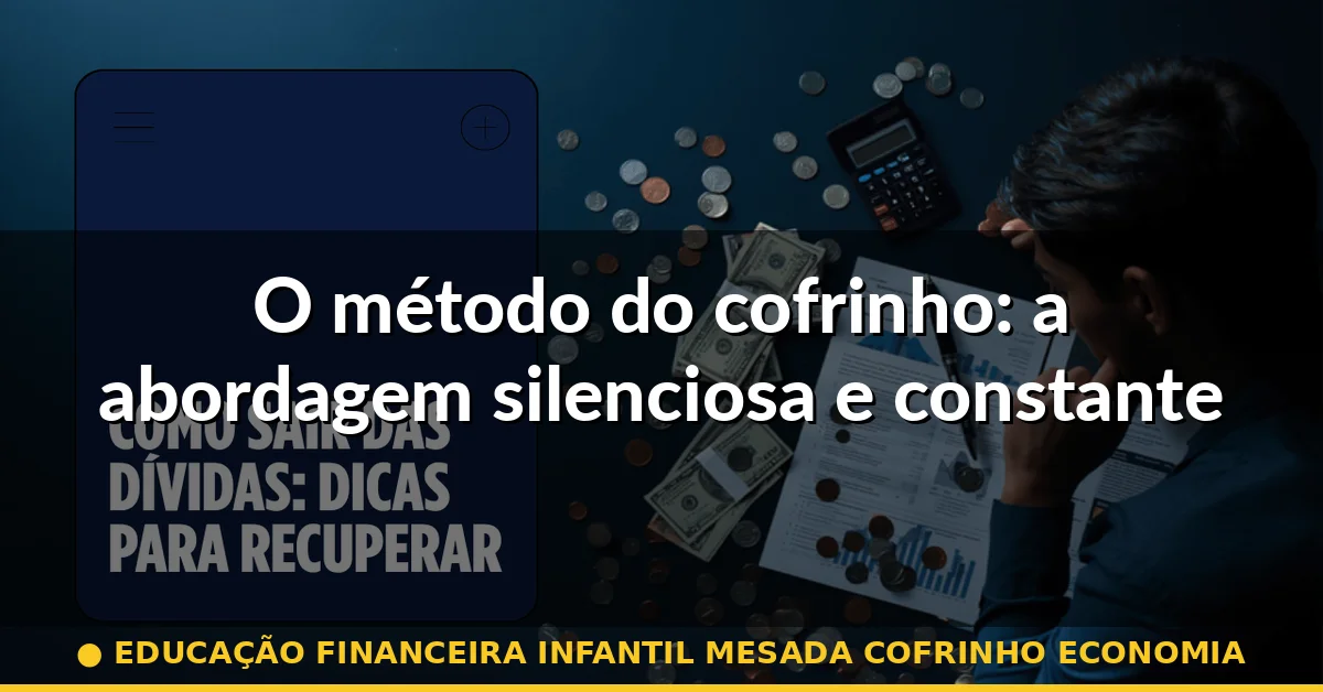 O método do cofrinho: a abordagem silenciosa e constante — educação financeira infantil mesada cofrinho economia