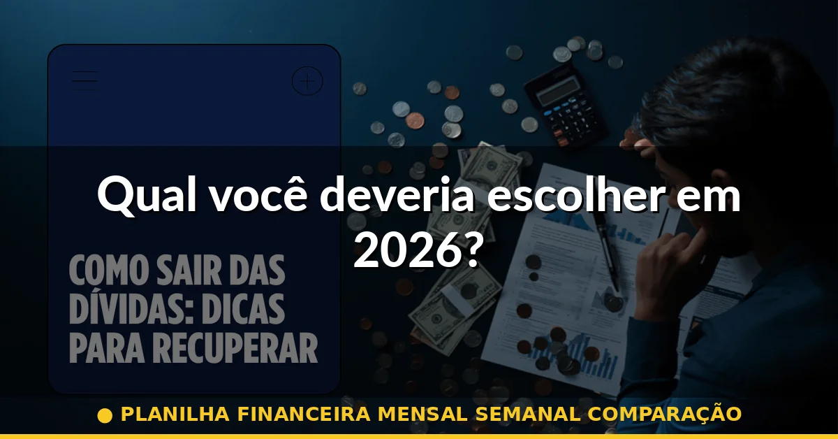 Qual você deveria escolher em 2026? — planilha financeira mensal semanal comparação