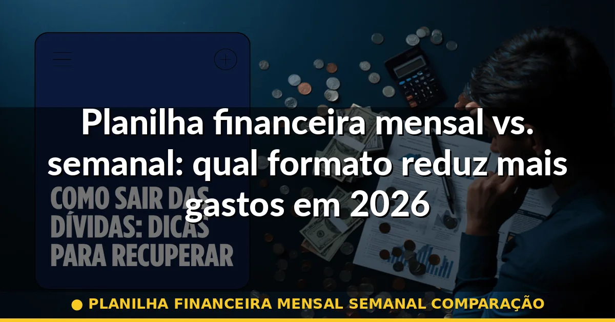 planilha financeira mensal semanal comparação — Guia completo 2026