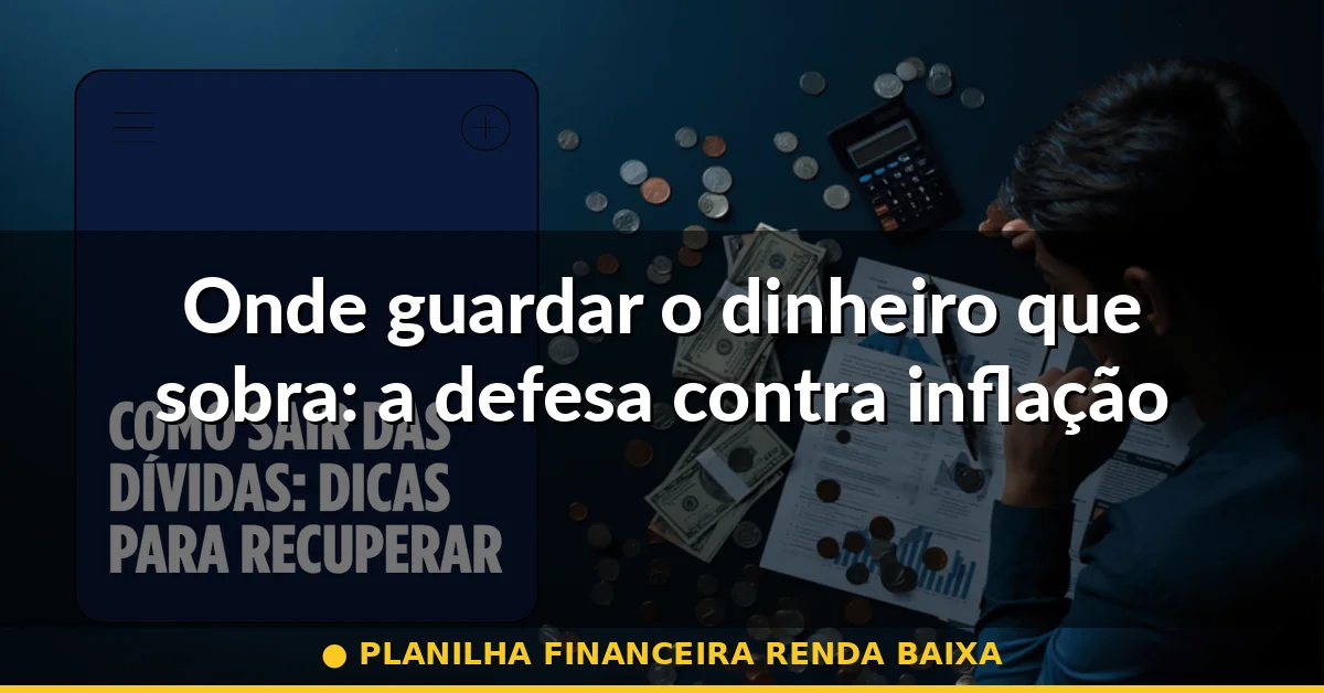 Onde guardar o dinheiro que sobra: a defesa contra inflação — planilha financeira renda baixa
